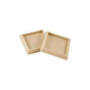   Count 2 Soft Touch Vinyl Caster Cups, Almond