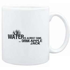  Mug White  Water is almost gone  drink Apple Jack 
