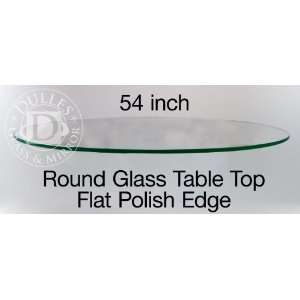  Glass Table Top 54 Round, 1/4 Thick, Flat Edge 