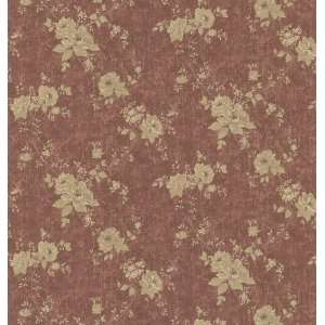    69966 Mirage Silks Rose Trail Wallpaper, 20.5 Inch by 396 Inch, Red