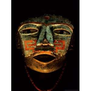  Turquoise, Mosaic, Mask, Teotihuacan, Mexico Photographic 