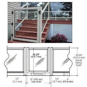   Aluminum Railing System Gate for 1/4 to 3/8 Glass by CR Laurence