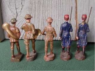 Elastolin,1 Linoel, Doughboys and French Soldiers, Pre War  