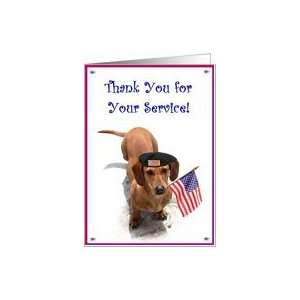  Thank You for your service dachshund Card Health 