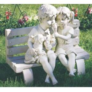  Alabastrite Garden Statue Bench