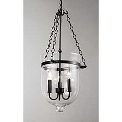 NEW 15W OLD WORLD ANTIQUE COPPER AND CLEAR GLASS LANTERN CHANDELIER 