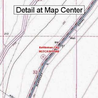   Quadrangle Map   Kettleman City, California (Folded/Waterproof