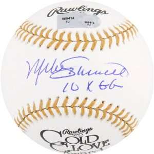   Schmidt Autographed Baseball  Details Gold Glove, 10x GG Inscription