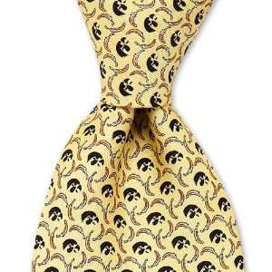  NCAA Iowa Hawkeyes Hawk and Feathers Neck Tie