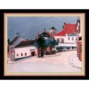   At Szentendre, 1929 by Geza Voros   Framed Artwork