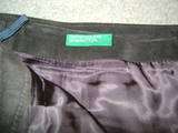 United Colors of Benetton Womens Leather Skirt Sz 42  