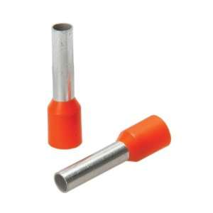  25.5mm Long French Standard Insulated Wire Ferrules, Orange, 1000 Pack