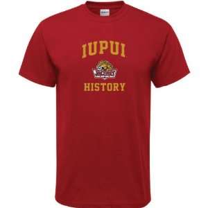  IUPUI Jaguars Cardinal Red History Arch T Shirt Sports 