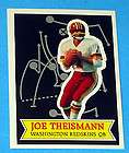 1984 Topps Football Stars Joe Theismann Card #12 Washin