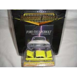 ERTL 164 AMERICAN MUSCLE LIMITED EDITION YELLOW 1964 FORD THUNDERBOLT 