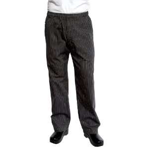 Chef Works BPST GRY UltraLux Better Built Baggy Pants, Gray Pinstripe 