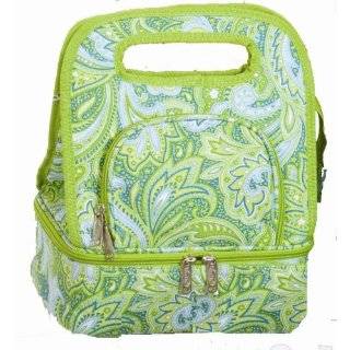 Picnic Plus Savoy Insulated Lunch Tote, Green Paisley