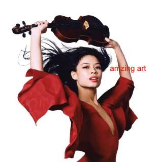 Original Painting Hot Famous Violin musican Vanessa Mae  