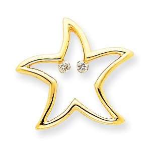  14k Gold Diamond Star Pendant Jewelry