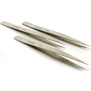  3 Antimagnetic #MM Tweezers Stainless Steel Watch Tool 