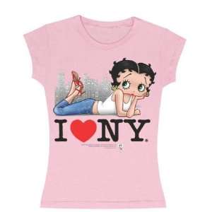 NJ Croce TS507 B Betty I Love NY Tummy Pose Baby Doll T Shirt   XL