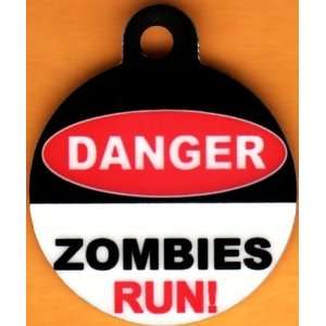   Danger Zombie Run Pet Tags Direct Id Tag for Dogs & Cats