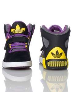 Adidas Roundhouse Basketball Shoes 10.5 (UK 10) Black Yellow Purple 