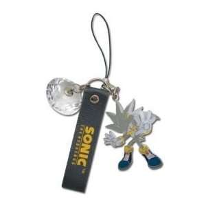  Sonic The Hedgehog Silver Emerald Cell Phone Charm Toys 