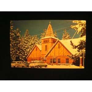 50s Community Church, Big Bear Lake CA Postcard not applicable 