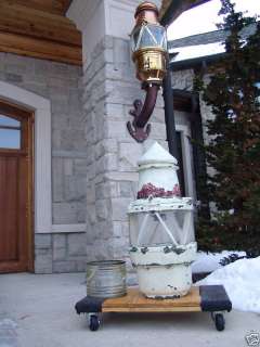 UNRESTORED 200MM BRASS AGA GAS BUOY LANTERN LIGHTHOUSE  