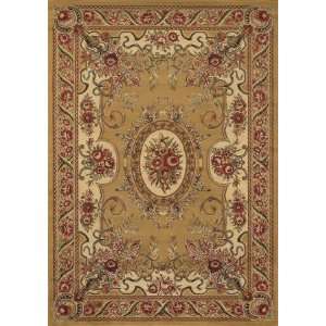  Andrea Beige Floral Ribbon Victorian Area Rug Collection 