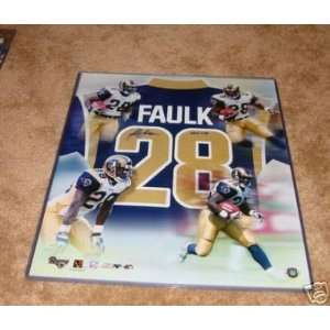  Marshall Faulk Autographed Picture   with 2000 MVP 