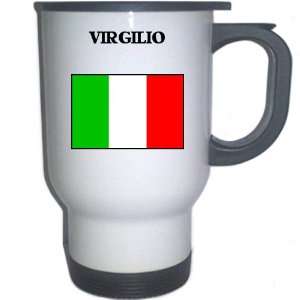  Italy (Italia)   VIRGILIO White Stainless Steel Mug 