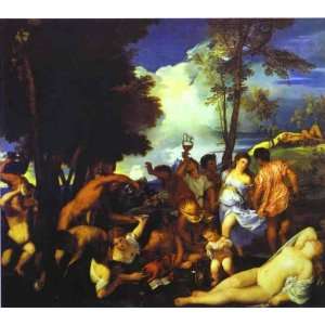   Vecelli   32 x 28 inches   Bacchanal of the Andrian