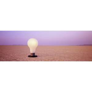  Light Bulb in a Desert, Black Rock Desert, Nevada, USA by 
