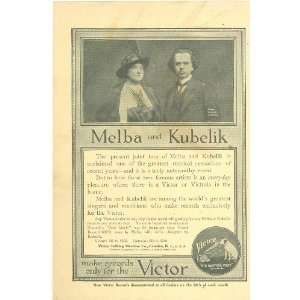    1914 Advertisement Victor Records Melba & Kubelik 