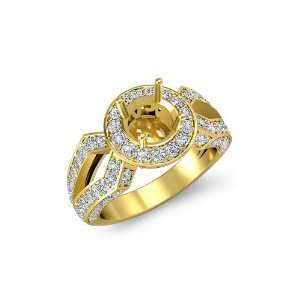  1.40 Ct Vintage Diamond Engagement Ring Round Setting, F 