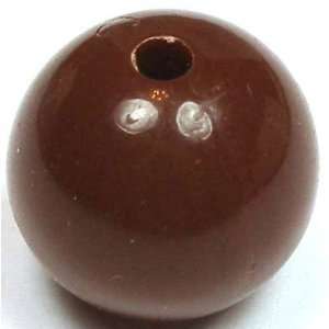  Brown Round Plastic Opaque Beads (40 pcs) 10mm 044402 
