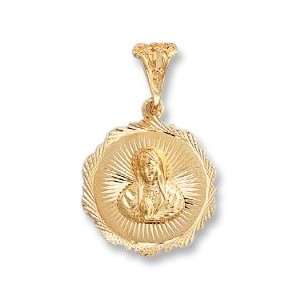  LIOR   Pendant Mother Mary medal   Gold Plated Jewelry