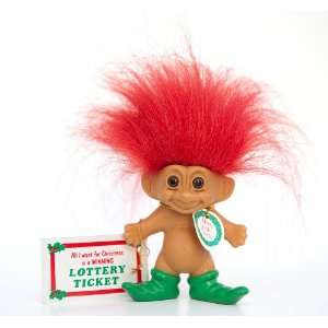    My Lucky CHRISTMAS LOTTERY TICKET Mini Troll Doll Toys & Games