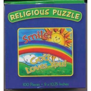  Smile God Loves You 100 Piece Rainbow Religious Puzzle 9 