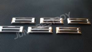 Universal Chrome Euro Style Duct Air Fender Vent Badge  