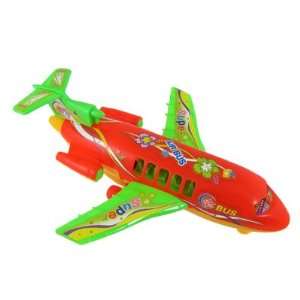  Como Orangered Green Plastic Airbus Airplane Model Toy 