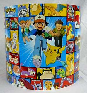 Pokemon 8 inch childrens design drum lampshade to fit either a 