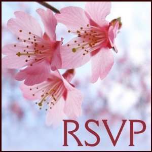  Cherry Blossom RSVP stamps