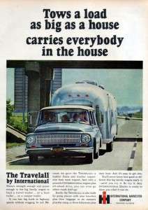 1966 International Travelall Original Ad w/ Airstream  