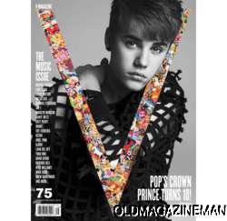 JUSTIN BIEBER V magazine The Music Issue #75 Spring 2012  