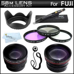 Vivitar 58mm All In Lens Kit For Fuji HS20 EXR Camera  