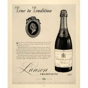  1937 Ad Lanson Champagne Reims Winery Louis XV Shaw 