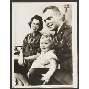 Air Force Captain Freeman B Olmstead,home,wife,child,family,military 